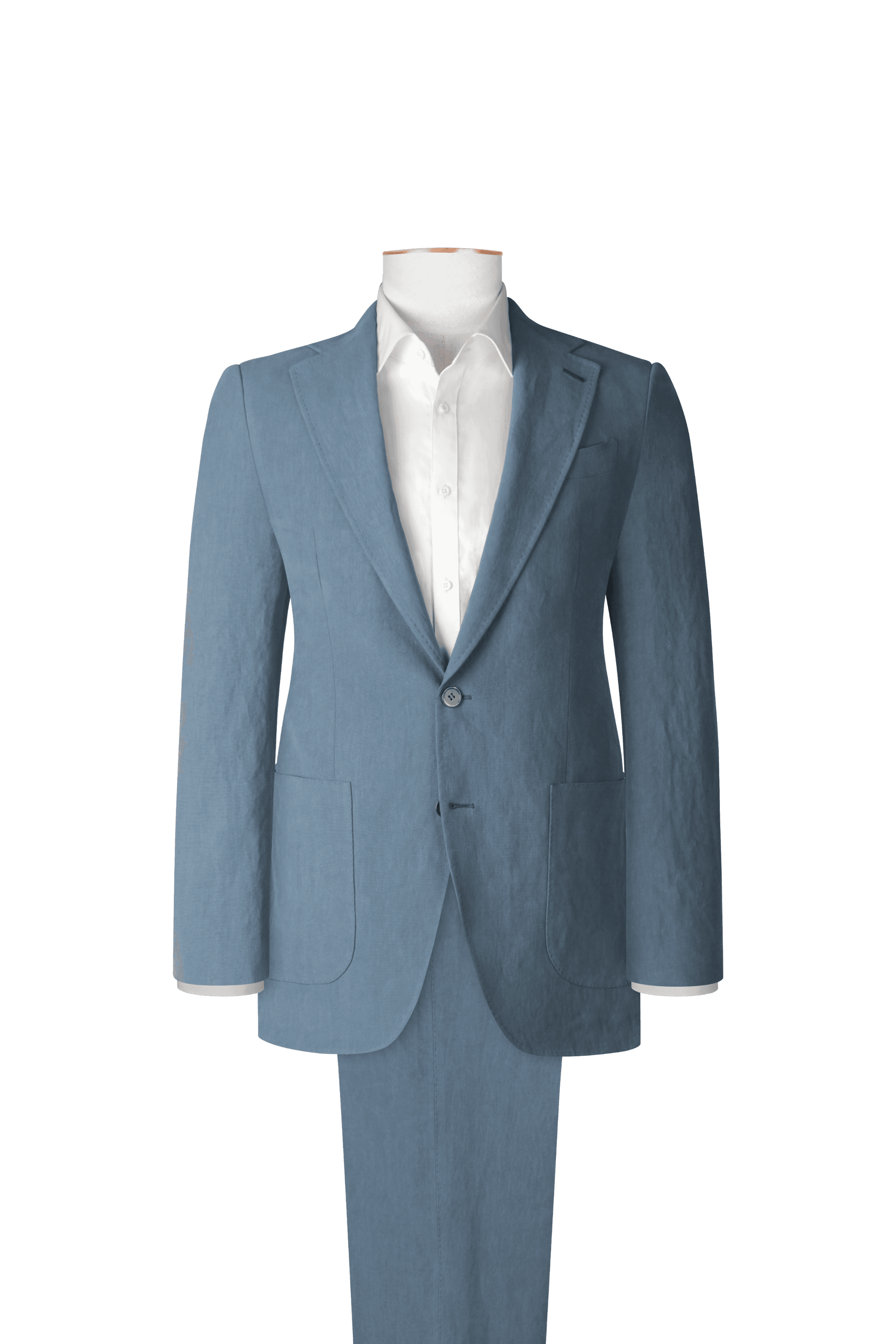 French Blue Linen Suit