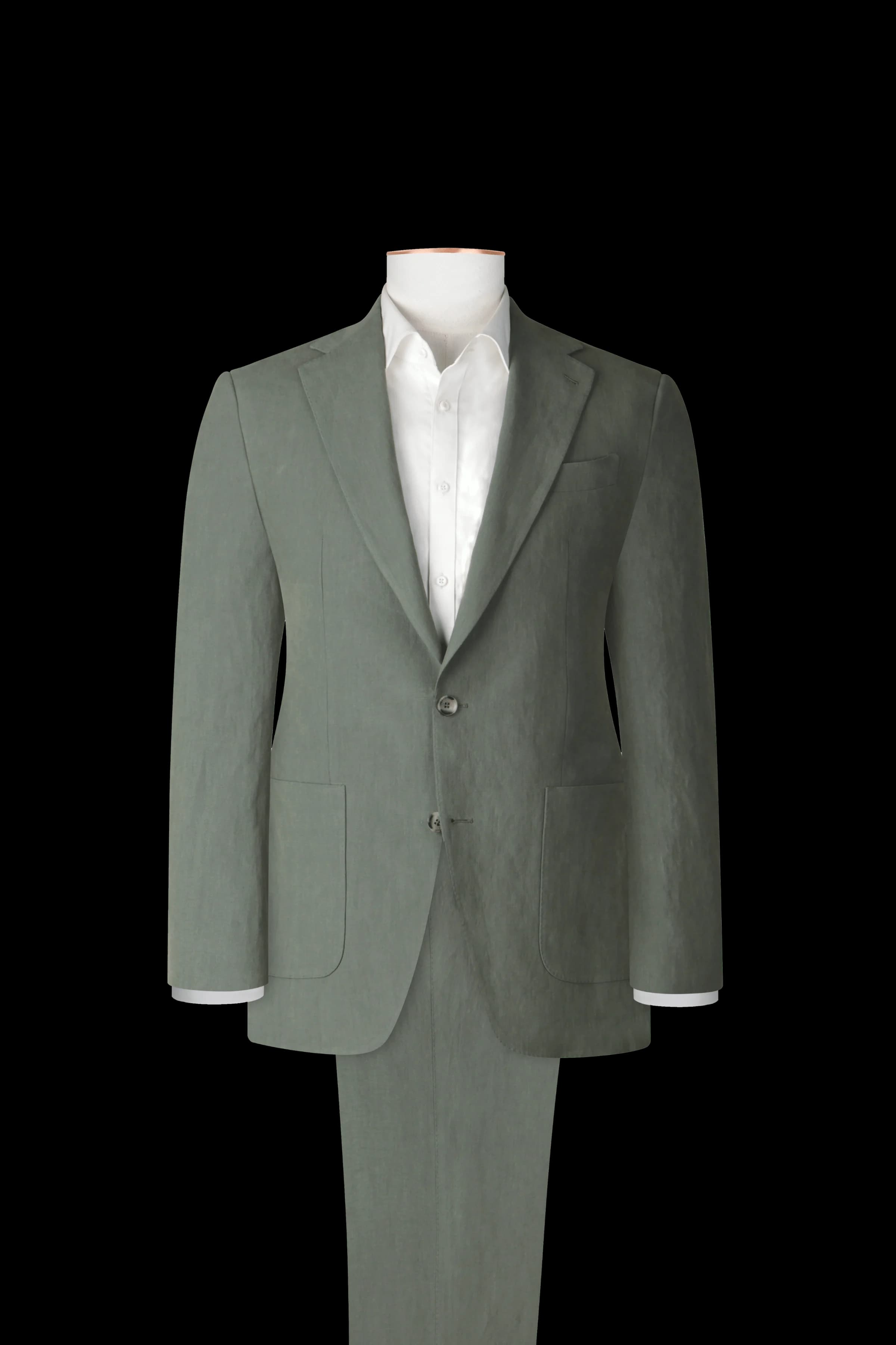 Hunter Green Linen Suit